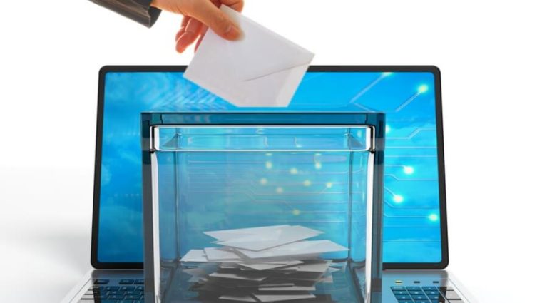 Imagem conceito para representar uma eleição digital